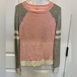 J.Crew Pink and Gray Sweater- Size Medium